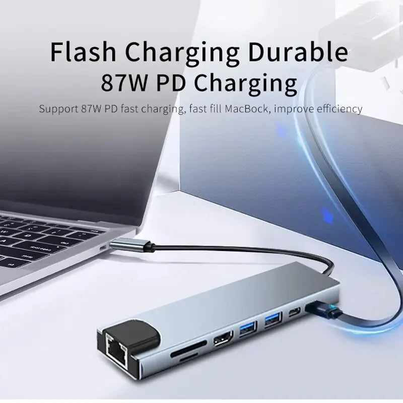 Adaptateur USB C 8 en 1