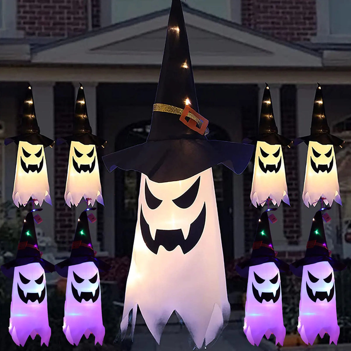 Décorations extérieures fantômes lumineux d'Halloween avec LED