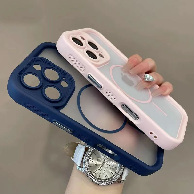 Coque de protection magnétique iPhone transparente