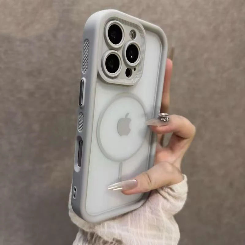 Coque de protection magnétique iPhone transparente