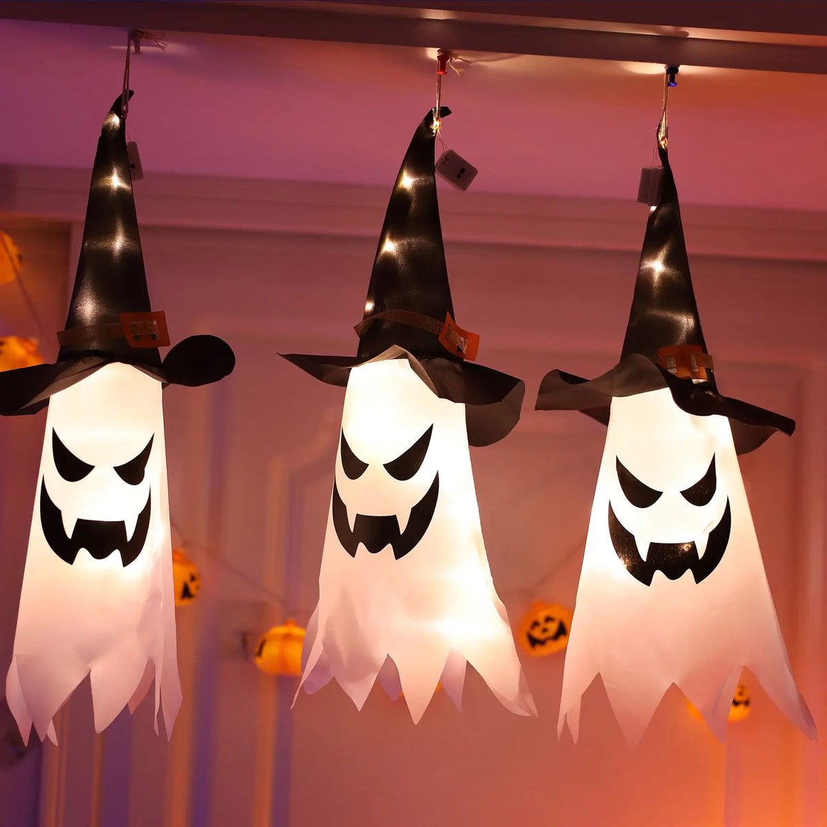 Décorations extérieures fantômes lumineux d'Halloween avec LED
