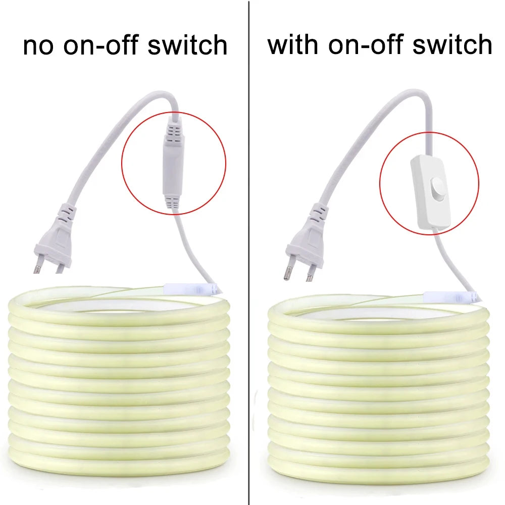 Bande LED COB étanche avec interrupteur marche/arrêt