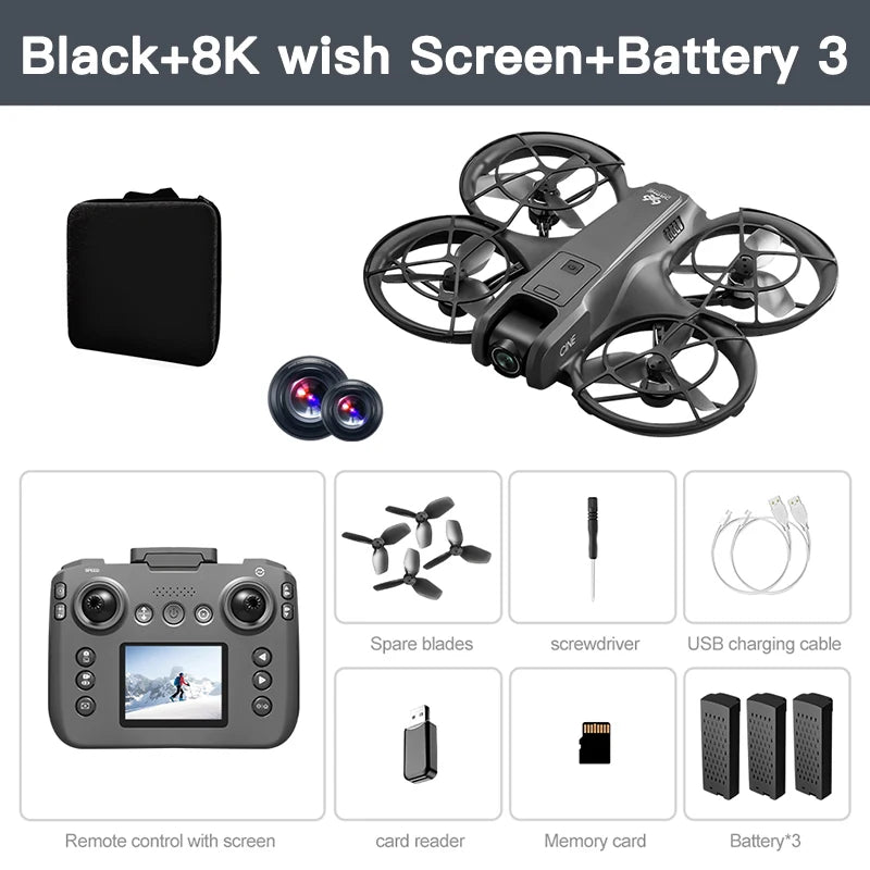 Mini Drone V666 Originel 4K Professionnel avec Double Caméra 8k