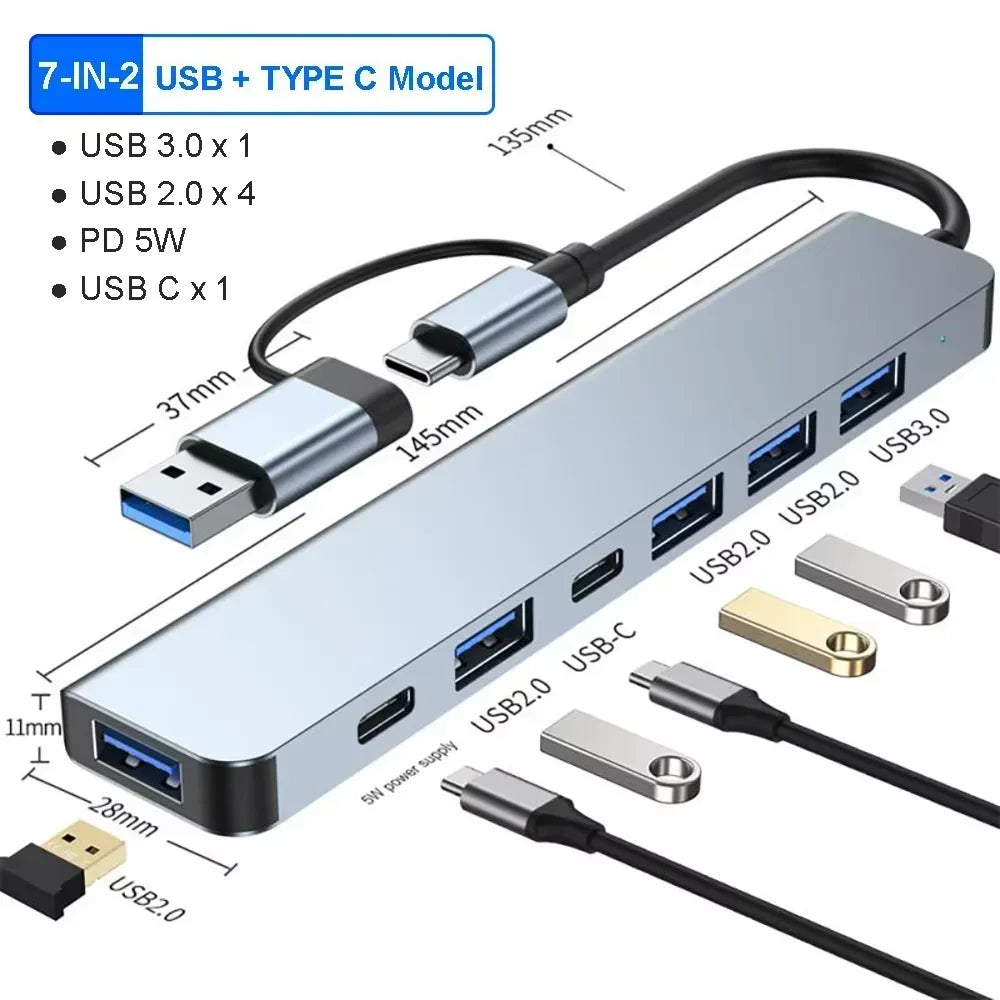 Adaptateur USB C 8 en 1