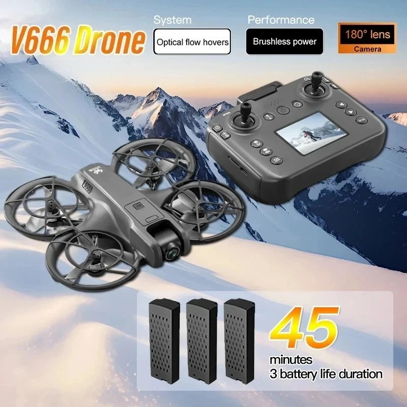 Mini Drone V666 Originel 4K Professionnel avec Double Caméra 8k