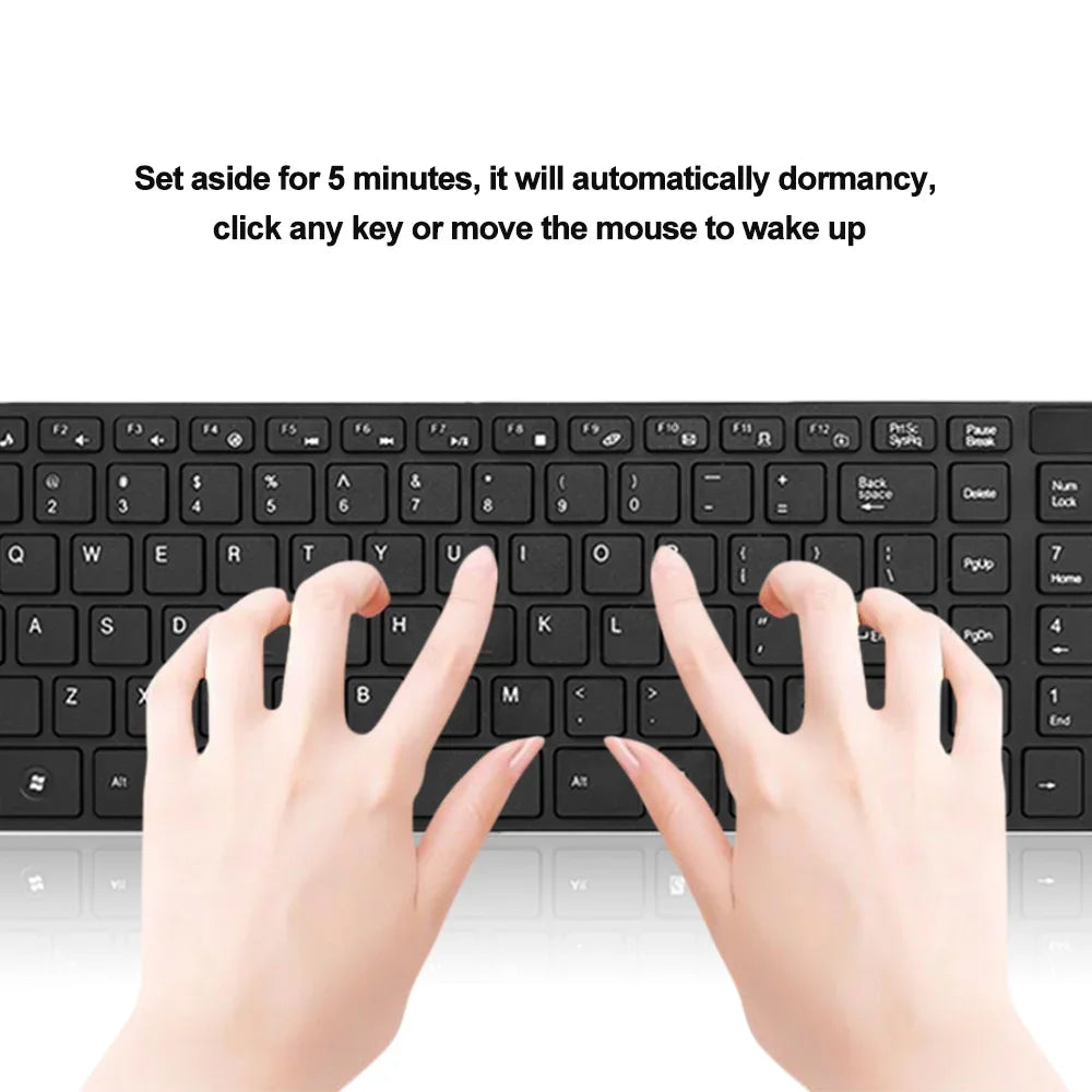 Clavier et souris sans fil compatible avec Windows, PC, Android et IOS