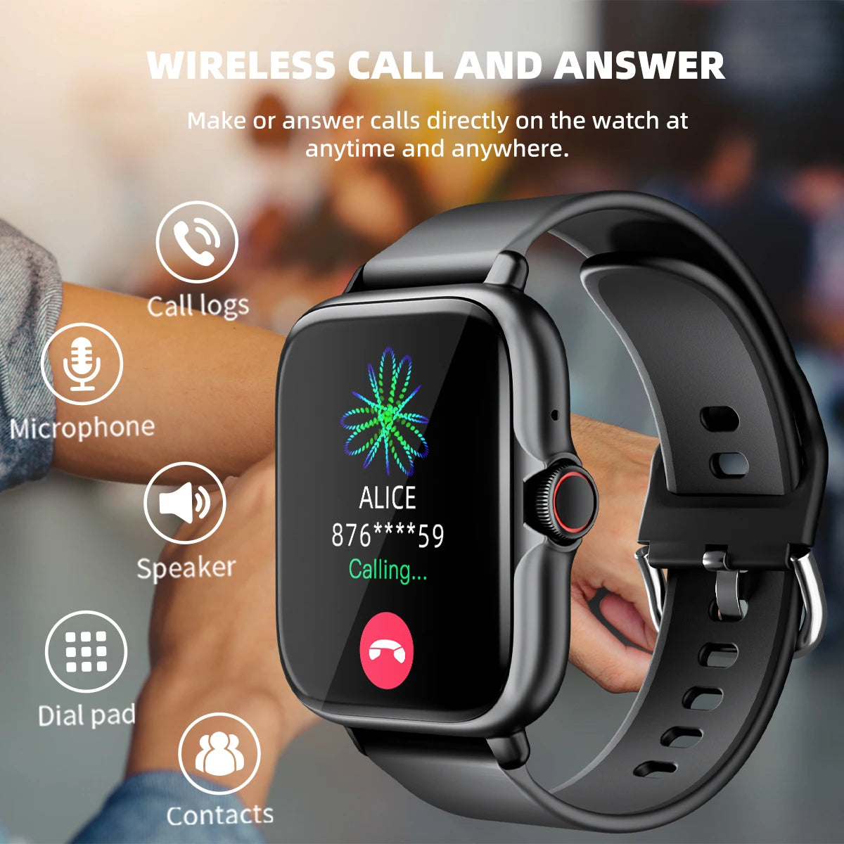 Montre Connectée avec podomètre Pour Iphone et Android