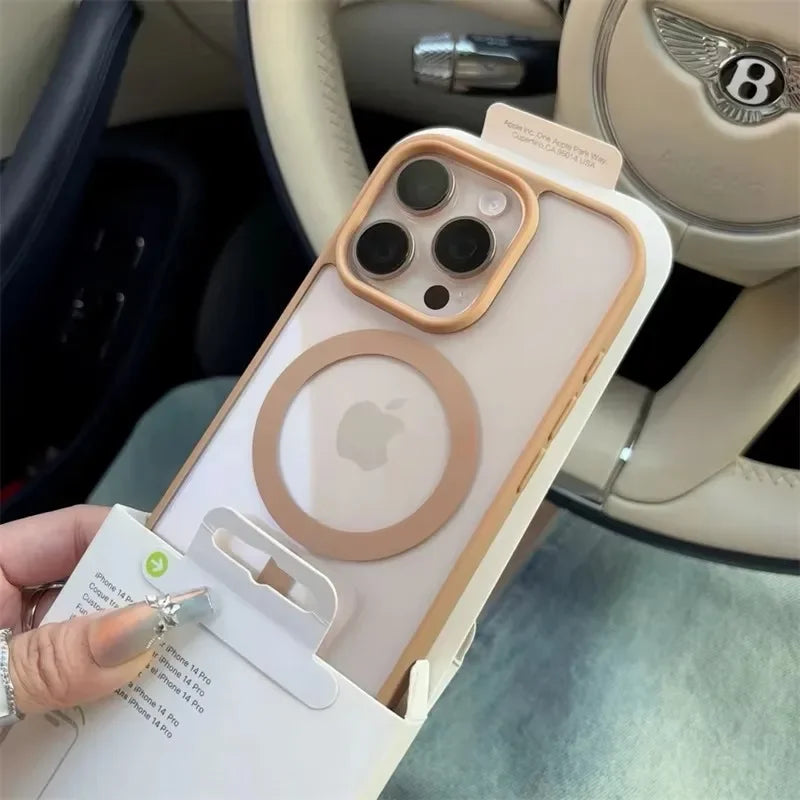 Coque magnétique transparente iPhone 18 16 17 Air 16e 15 14 Plus 13 12 11 Pro Max