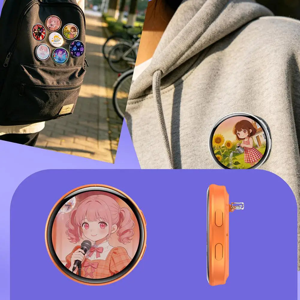 Badge électronique dynamique avec écran tactile de 1,5 pouces