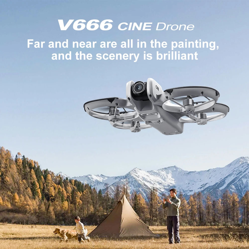 Mini Drone V666 Originel 4K Professionnel avec Double Caméra 8k