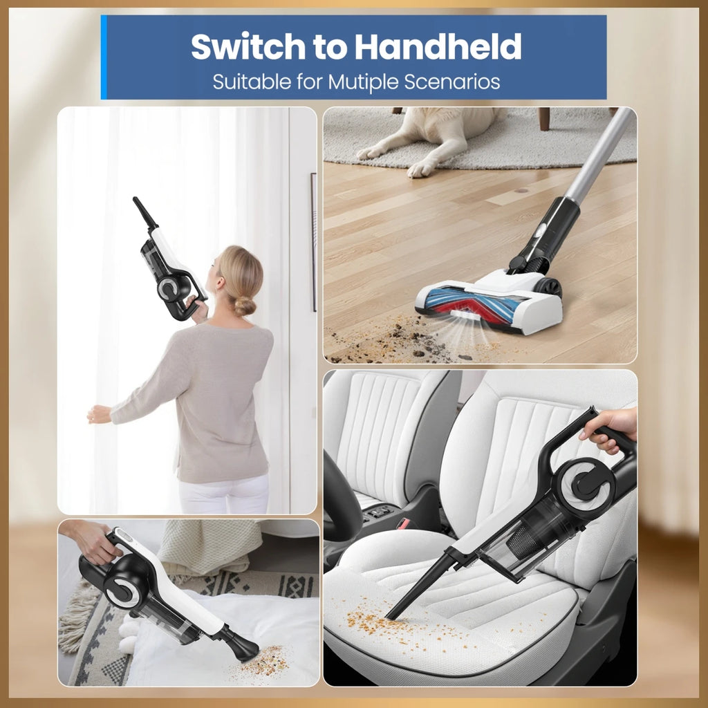 Aspirateur sans fil léger pour poils d'animaux, tapis et sols en bois dur