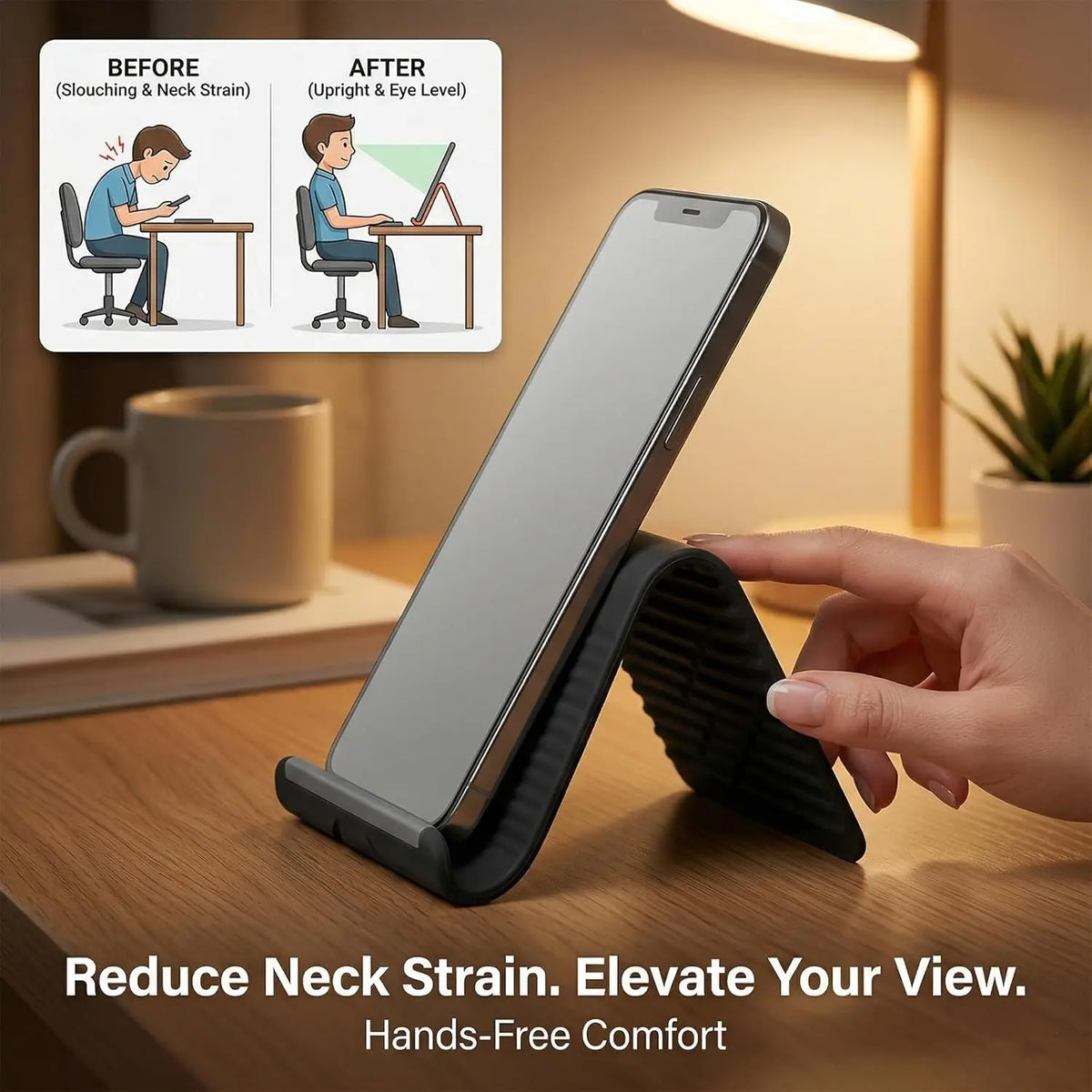 Support de téléphone portable en silicone pliable et flexible