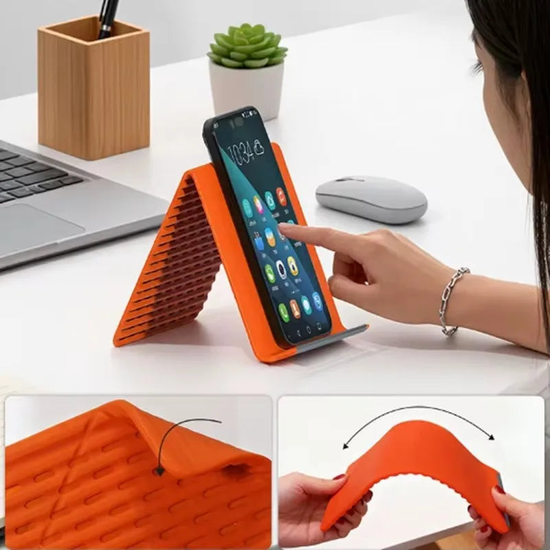 Support de téléphone portable en silicone pliable et flexible