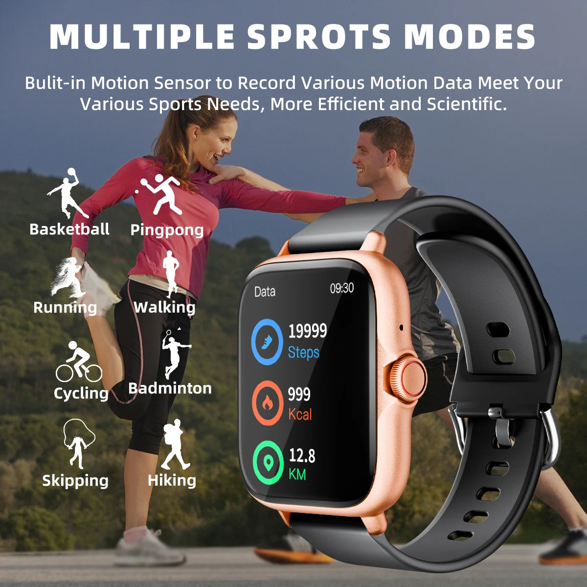 Montre Connectée avec podomètre Pour Iphone et Android