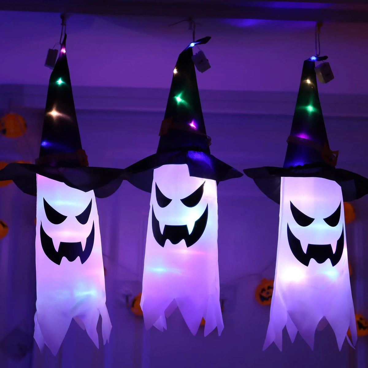 Décorations extérieures fantômes lumineux d'Halloween avec LED
