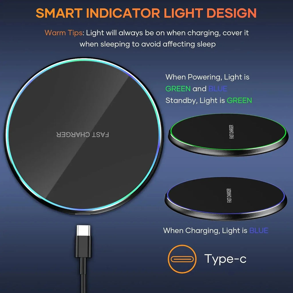 Chargeur à induction sans fil LED de bureau
