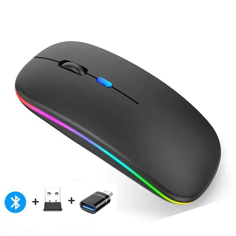 Souris sans fil Bluetooth rechargeable
