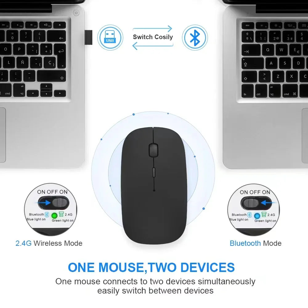 Souris sans fil Bluetooth rechargeable