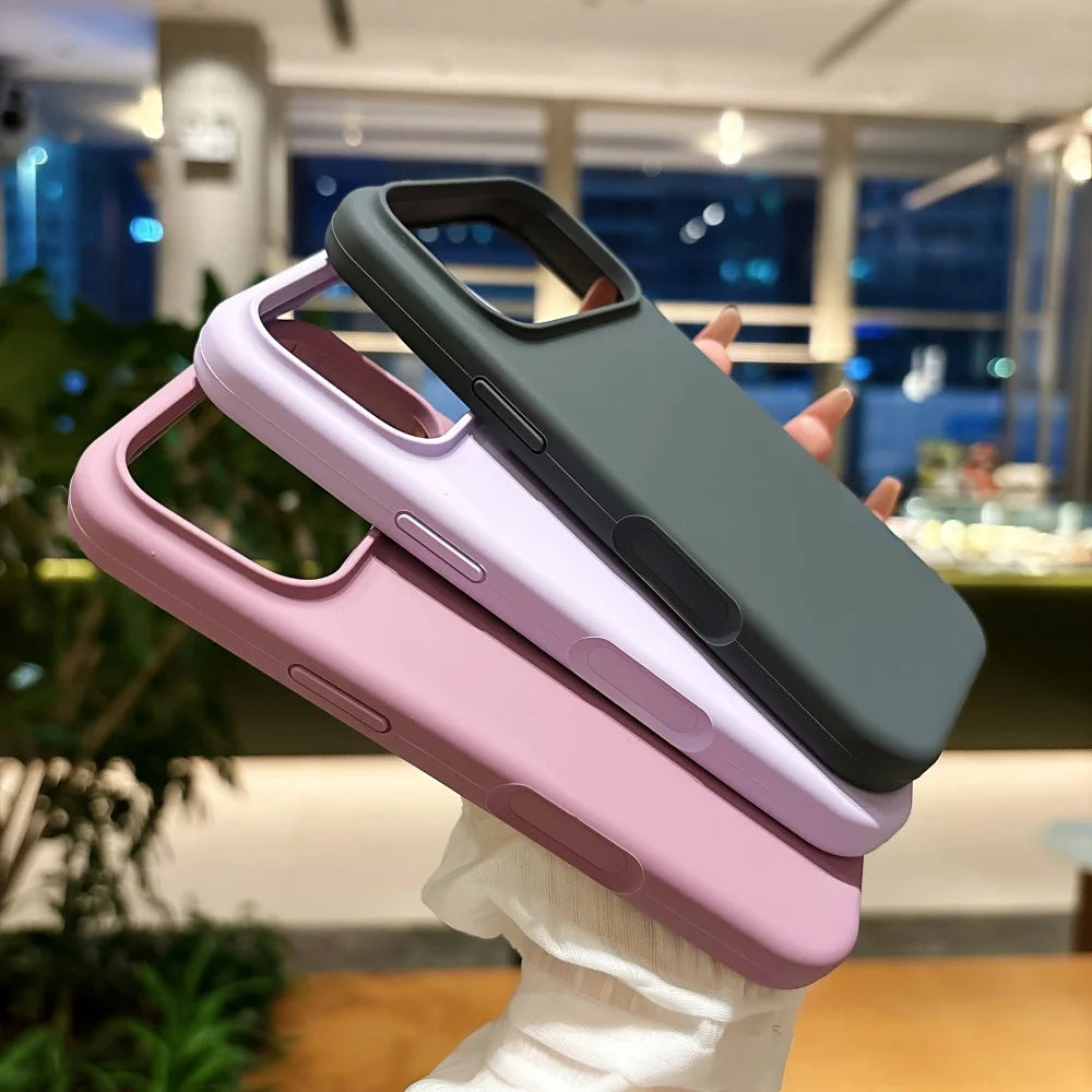 Coque en silicone magnétique iPhone 17 Pro Max 18 15 14 13 12 16 Pro Max 15 14 Plus