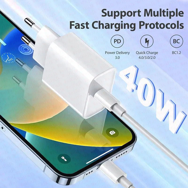 Chargeur Type C et Apple