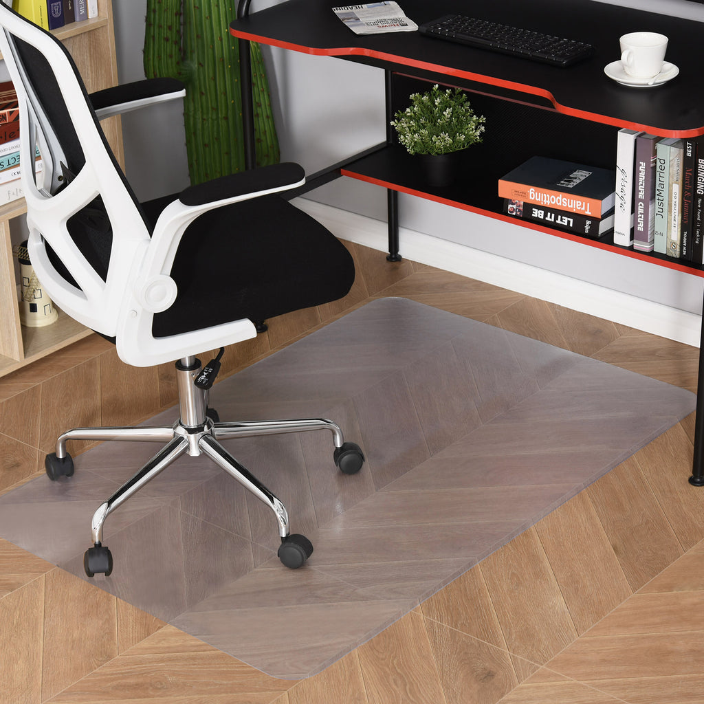Tapis de chaise de bureau rectangulaire, antidérapants en plastique transparent 90x120cm