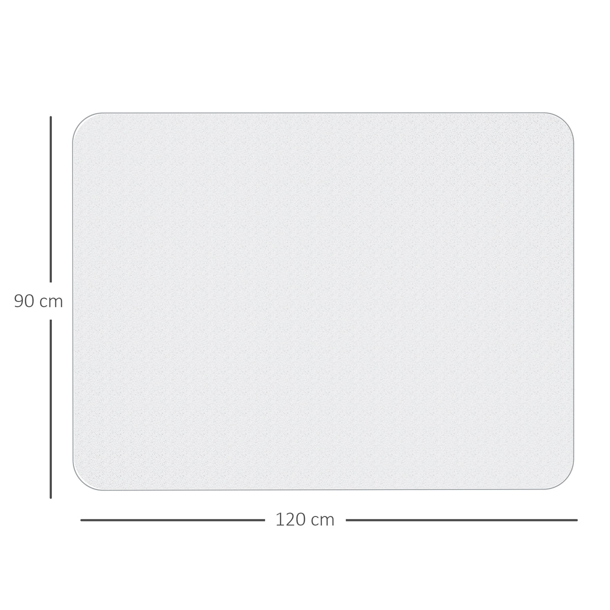 Tapis de chaise de bureau rectangulaire, antidérapants en plastique transparent 90x120cm