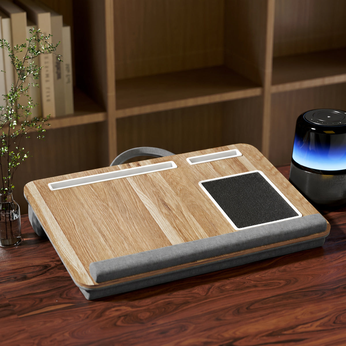 Support ordinateur portable lit avec traversin fente pour tablette ou téléphone tapis de souris repose-poignet poignée